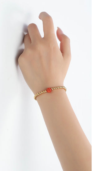 KARINSSCHWESTER Armband Disco, Kugel Orange