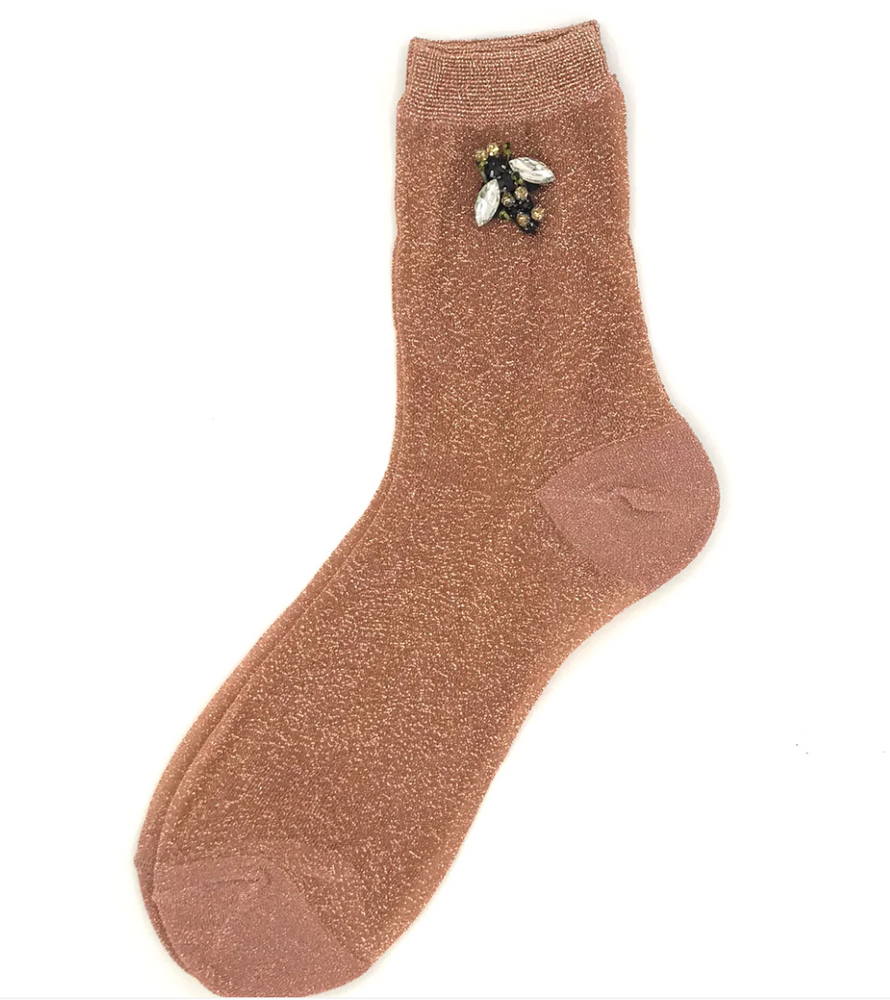 Sixton Socken Glitzer Pfirsich