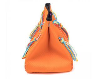 MOO'ILO Tasche Shopper Neopren, L, Farbe Orange/bunt