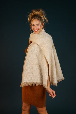 POWDER Schal Wolloptik Beige