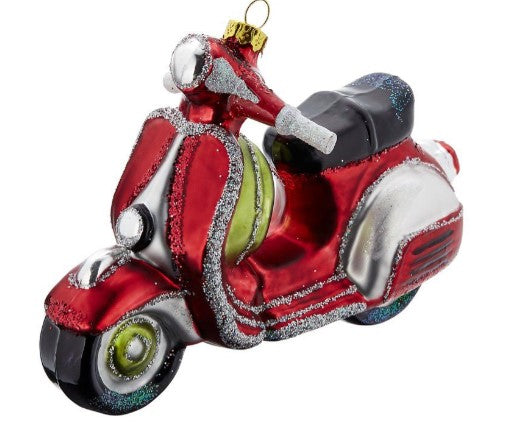 WEIHNACHTSKUGEL Motorroller Farbe Rot