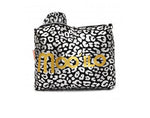 MOO ILO Tasche Clutch Neopren Leo Schwarz Silber