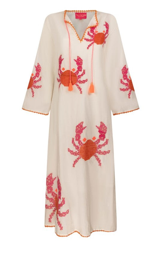 PLACE DU SOLEIL Kleid RED CRAB / KREBS