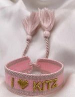 STOFFARMBAND Armband  I LOVE KITZ, Farbe Rosa