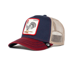 GOORIN BROS Trucker Baseball Cap Rooster COCK Navy/Bordeaux