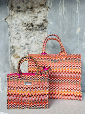 BRASI&BRASI Shopper Tott Milano, Farbe Orange, Modell groß