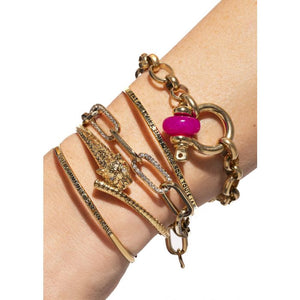 MYA BAY Armband mit Achat Donut, Farbe Fuchsia